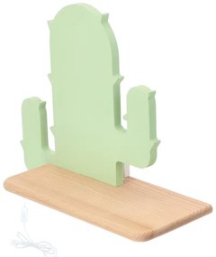 Applique LED per bambini con mensola CACTUS LED/4W/230V verde/legno