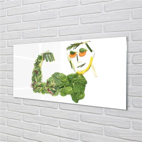 Quadro acrilico Un personaggio delle verdure 100x50 cm
