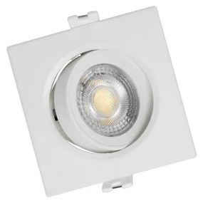 Faro Incasso Quadrato 7W CCT Ø70mm 38° Orient. Dimmerabile Colore Bianco Variabile CCT