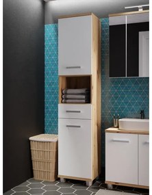 Mobile da bagno VENOM bianco/rovere artisan