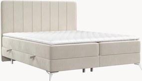 Letto boxspring in velluto fatto a mano con contenitore Aggaz, H2