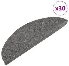 Tappetini Autoadesivi Per Scale 30 Pz Grigi 56x17x3 Cm /