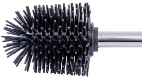 WENKO 21799100 - Scopino WC 7,5x35 cm acciaio inox/argento/nero