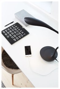 Lampada da tavolo nera con porta USB Swan - Markslöjd