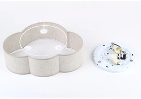 Brilagi - Plafoniera per cameretta NIMBUS MINI LINEN 2xE27/15W/230V 31x43 beige