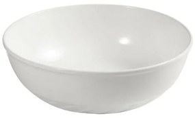 Lavabo da appoggio 33 cm bianco lucido con rilievi sul fondo Logos