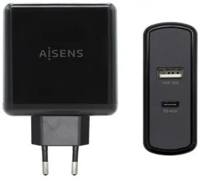 Caricabatterie USB da Parete Aisens ASCH-2PD45A-BK 57 W Nero USB-C