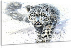 Quadro su tela – Leopardo disegnato