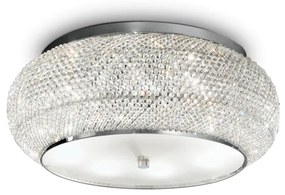 Lampada da soffitto da dieci luci. cromata