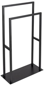 WENKO 26056100 - Portasciugamani a piantana RIVALTA 46x80 cm acciaio inox/nero