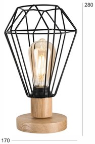 Brilagi - Lampada da tavolo WOODY BASKET 1xE27/60W/230V quercia