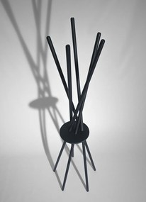 Appendiabiti da Terra 172x53x48 cm in Legno Nero...
