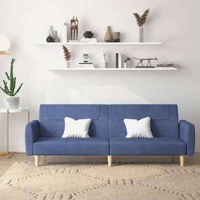 Divano Letto A 2 Posti Blu İn Tessuto /