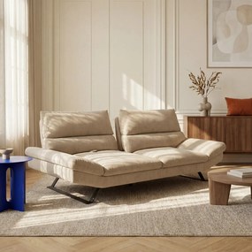 Eclipse Divano dal design moderno 2 e 3 posti con schienali traslanti - piedini alti in elegante microfibra smacchiabile T11