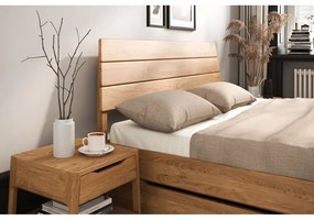 Letto matrimoniale in legno di quercia di colore naturale 140x200 cm Twig - The Beds