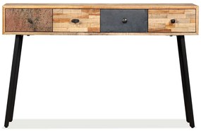 Tavolo consolle in legno di teak rigenerato 120x30x76 cm