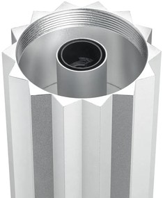 Lampada da tavolo argentata/color salvia con paralume in tessuto con intensità regolabile (altezza totale 36 cm) Taite – Blomus