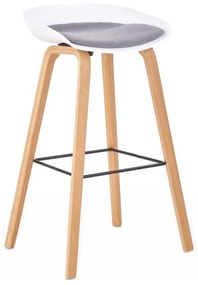 Sgabello 81x51 cm beige/bianco