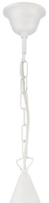 Lampadario Country charm Lampadario MILVIA in Metallo con 5 - E14 bianco paralume bianco 5x E14 Ø60cm