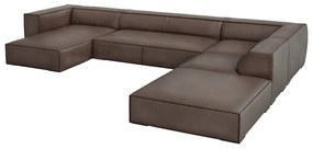 Divano angolare in pelle marrone (angolo destro) Madame - Windsor &amp; Co Sofas