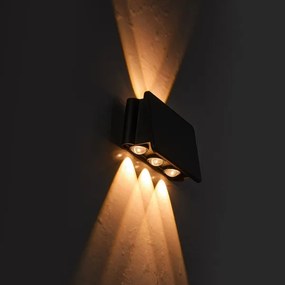 Applique a LED solare ALF LED/4W/1300 mAh 3000K IP54 nero