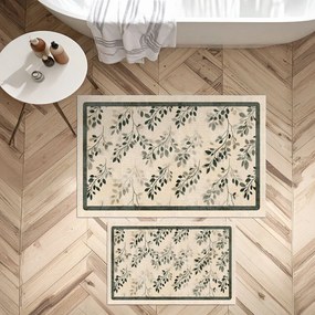 Set di tappetini per il bagno beige 2 pz 60x100 cm – Foutastic