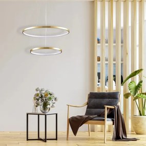 Lampadario LED a sospensione con filo LEA LED/35W/230V 4000K diametro 60 cm oro