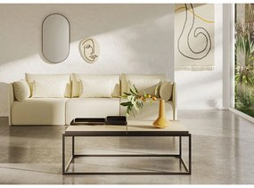 Tavolino con piano in rovere nero e naturale 75x120 cm Douro - TemaHome