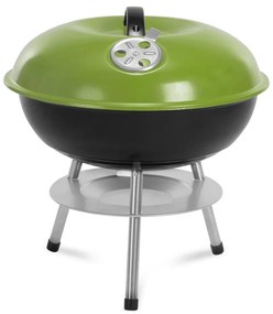 Fieldmann - Griglia da tavolo a carbone verde/nero