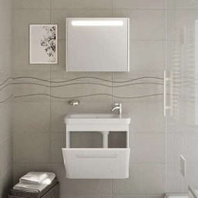 Mobiletto bagno 60 cm profondità ridotta colore bianco | LAC-IRIS-60-B - KAMALU