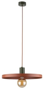 Lampadario a sospensione con filo SILA 1xE27/15W/230V diametro 40 cm color mattone/verde