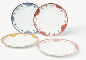 Set di 4 piatti piani dipinti a mano Mystic