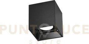 Plafoniera led mig nera in acrilico e alluminio 20w 2000lm 3000k an...