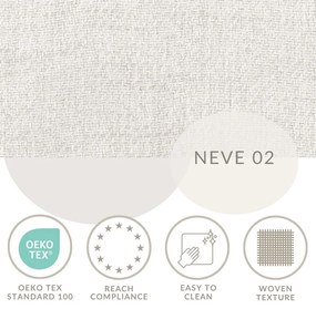 Letto matrimoniale imbottito crema con spazio contenitivo e rete 180x200 cm Baleine - Maison de Rêve