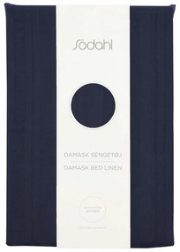 Set copripiumino e federa blu scuro in tessuto damascato per letto singolo/per letto esteso 140x220 cm Noble – Södahl