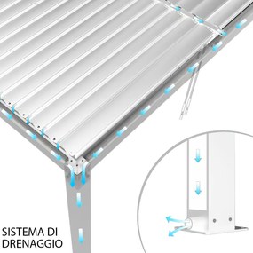 NIMBUS - pergola bioclimatica in alluminio 3 x 3 m