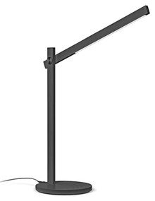 Lampada Da Scrivania-Ufficio Moderna Pivot Alluminio Nero Led 7,5W Cct