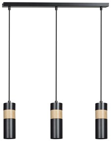 Lampadario a sospensione AKARI 3 BLACK