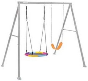 Altalena per bambini 2 giochi 3-10 anni CM.254X235X200H. - CM.254X235X200H. - peso KG.26,9 (44126)