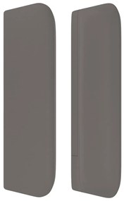 Testiera ad orecchio grigio 103x16x78/88 cm in similpelle