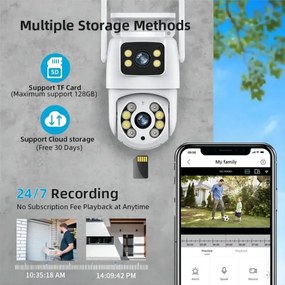 Immax NEO 07783L - Telecamera esterna smart DOUBLE 355° P/T 2x2MP IP65 Wi-Fi Tuy