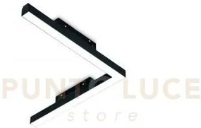 Modulo led angolare orizzontale nero 3000k 1872lm 24w 32+32cm