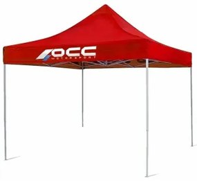 Tenda OCC Motorsport Racing Rosso Poliestere 420D Oxford 3 x 3 m