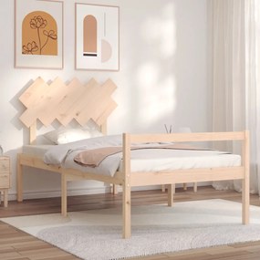 Letto Per Anziani Con Testiera 100x200 Cm İn Legno Massello /