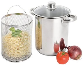 Pentola in acciaio inox con coperchio per induzione 4 l Anett - Orion