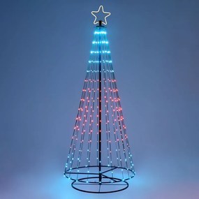 Figura natalizia illuminata 342 lampadine multicolore H 240 cm