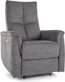 Poltrona reclinabile Neptun Brego elettrica – grigio