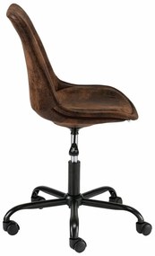 Sedia da ufficio marrone su ruote Dennis - Støraa