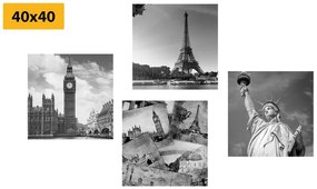 Set di quadri – Città e cartoline storiche