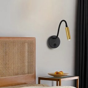 Brilagi -LED Lampada da parete flessibile dimmerabile MAYA 1xG9/4W/230V nero/oro